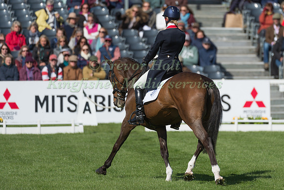 Izzy Taylor (GBR) riding KBIS Briarlands Matilda in the Dressage phase  of  the 2017 Mitsubishi Motors  Badminton Horse Trials