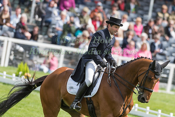 Jean Teulere (FRA) riding Matelot du Grand Val in the Dressage phase  of  the 2017 Mitsubishi Motors  Badminton Horse Trials