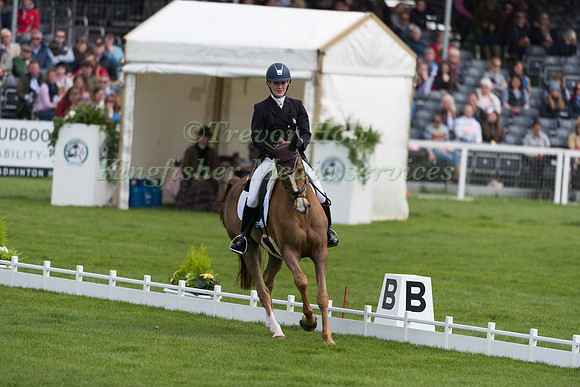 Clare Abbott (IRL) riding Euro Prince in the Dressage phase  of  the 2017 Mitsubishi Motors  Badminton Horse Trials