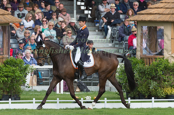 Christopher Burton (AUS) riding Graf Liberty in the Dressage phase  of  the 2017 Mitsubishi Motors  Badminton Horse Trials