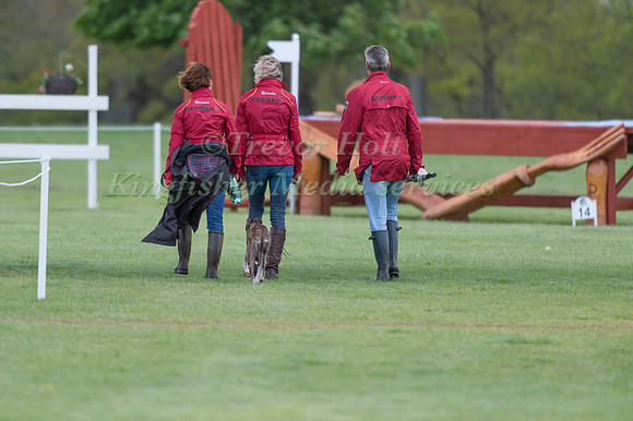 Chris Bartle, Ingrid Klimke and Bettina Hoy walk the Cross Count
