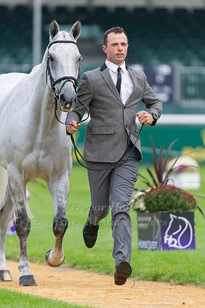 Harry Dzenis (GBR) and Xam at the 1st horse inspection