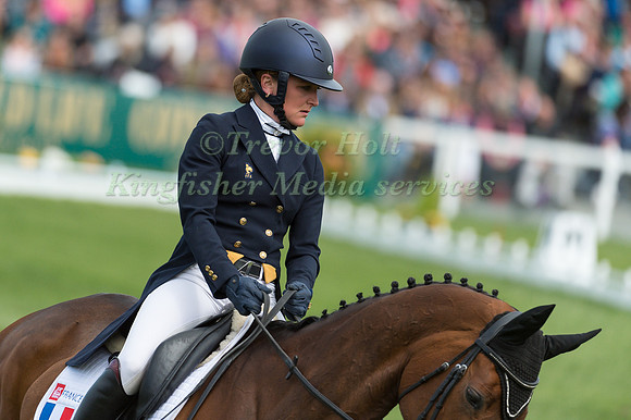 Caroline Chadelat (FRA) riding Kadessia in the Dressage phase  of  the 2017 Mitsubishi Motors  Badminton Horse Trials