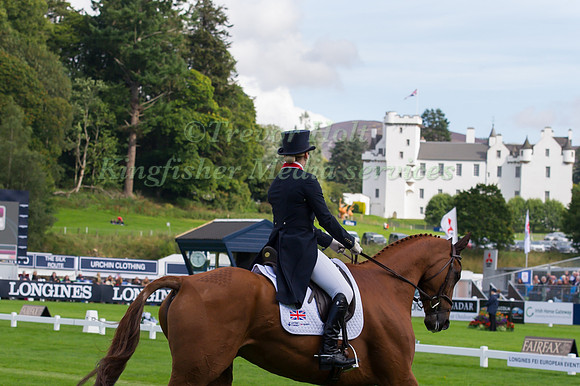 Laura Collett of Great Britain riding Grand Manoeuvre