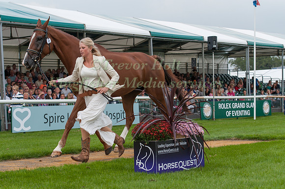 Roo Fox (GBR) and Fleet Street at the First Horse Inspection