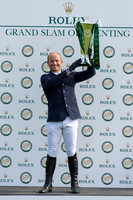 Michael Jung of Germany  with the Rolex  Grand Slam of Eventing Trophy