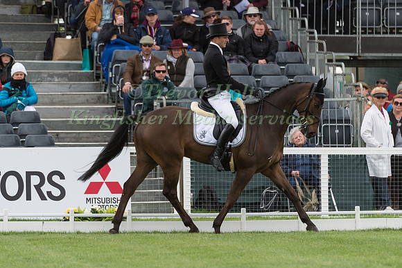Sidney Dufresne (FRA) riding Reliquaire in the Dressage phase  of  the 2017 Mitsubishi Motors  Badminton Horse Trials