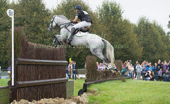 Harry Dzenis (GBR) riding Xam competing in the Cross Country Phase