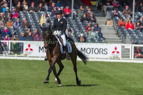 Karin Donckers (BEL) riding Fletcha van 't Verahof in the Dressage phase  of  the 2017 Mitsubishi Motors  Badminton Horse Trials