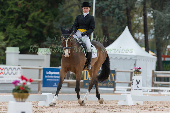 Victoria Madsen of Great Britain riding By Crikey