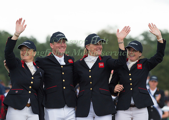 The British Team on the Podium