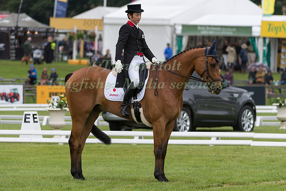 TOSHIYUKI  TANAKA (JPN) AND TALMA D ALLOU TAKING PART IN THE DRESSAGE PHASE OF THE  CCI THREE STAR COMPETITION AT THE 2017 EQUI-TREK BRAMHAM INTERNATIONAL HORSE TRIALS