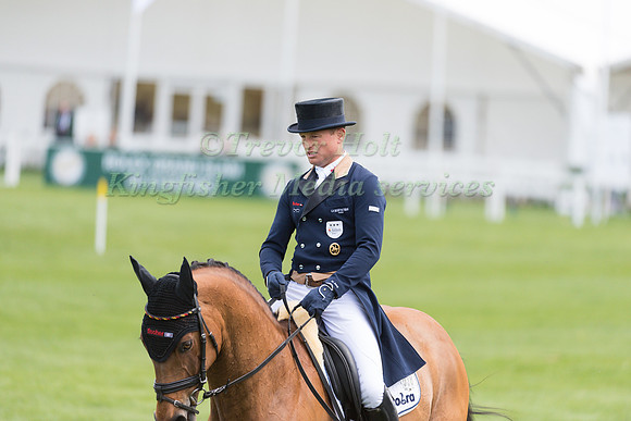 Michael Jung (GER) riding La Biosthetique Sam FBW in the Dressage phase  of  the 2017 Mitsubishi Motors  Badminton Horse Trials