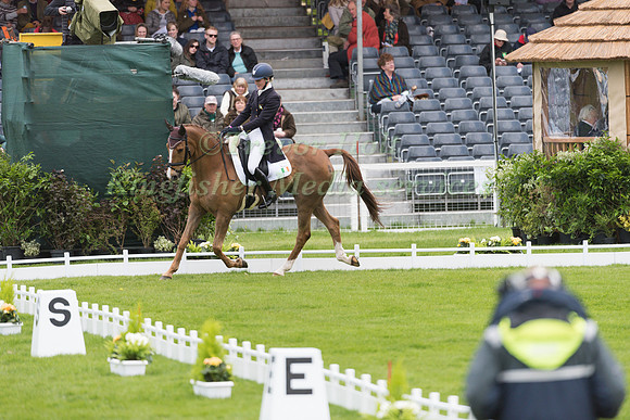 Clare Abbott (IRL) riding Euro Prince in the Dressage phase  of  the 2017 Mitsubishi Motors  Badminton Horse Trials