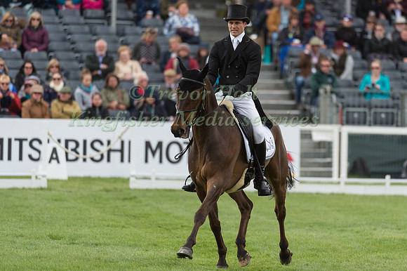 Sidney Dufresne (FRA) riding Reliquaire in the Dressage phase  of  the 2017 Mitsubishi Motors  Badminton Horse Trials