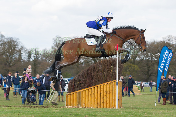 Sarah Cohen  riding Treason  taking part in the Cross Country phase of the Lycetts  Grantham Cup CIC Three Star