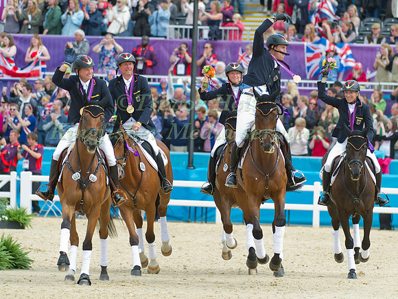 Germany's Dirk Schrade throws his Bouquet to the crowd
