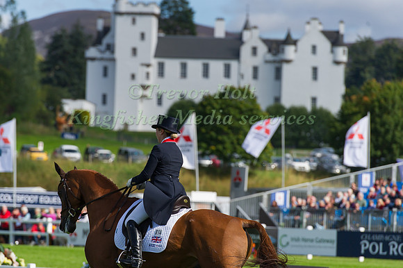Laura Collett of Great Britain riding Grand Manoeuvre