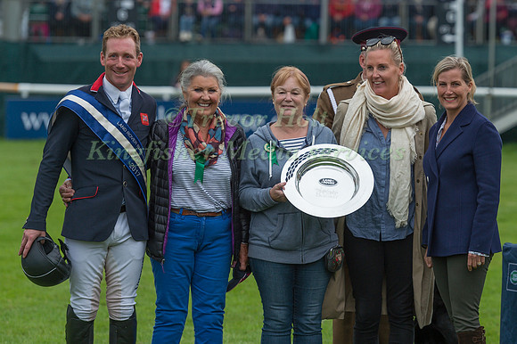 Oliver Townend winner of the 2017 Burghley Horse Trials at the Prize giving ceremony