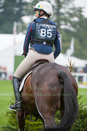 Aoife Clark (IRL) riding Vaguely North making their way to the start Gate