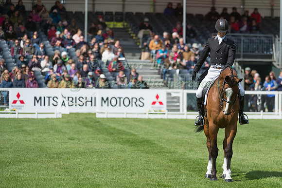 Paul Sims (GBR) riding Glengarnock in the Dressage phase  of  the 2017 Mitsubishi Motors  Badminton Horse Trials
