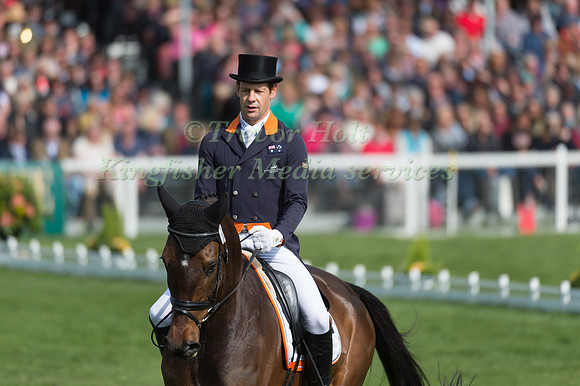 Christopher Burton (AUS) riding Graf Liberty in the Dressage phase  of  the 2017 Mitsubishi Motors  Badminton Horse Trials