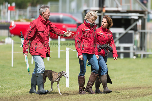Chris Bartle, Ingrid Klimke and Bettina Hoy walk the Cross Count