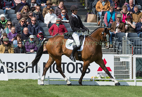 Paul Sims (GBR) riding Glengarnock in the Dressage phase  of  the 2017 Mitsubishi Motors  Badminton Horse Trials