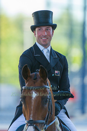 Tim Price riding Ringwood Sky Boy taking part in the dressage test