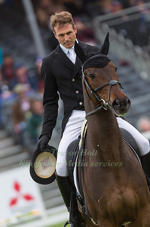 Sidney Dufresne (FRA) riding Reliquaire in the Dressage phase  of  the 2017 Mitsubishi Motors  Badminton Horse Trials