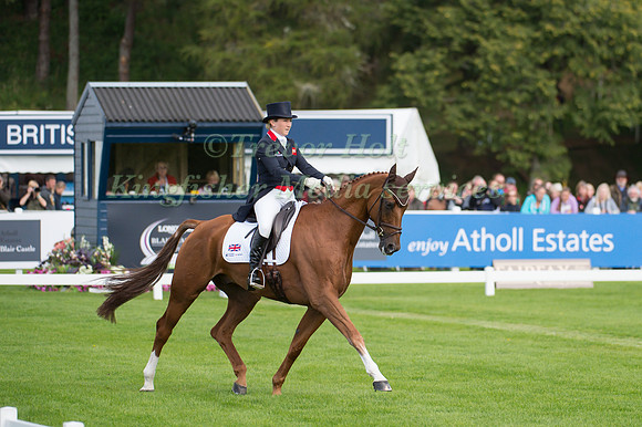 Laura Collett of Great Britain riding Grand Manoeuvre