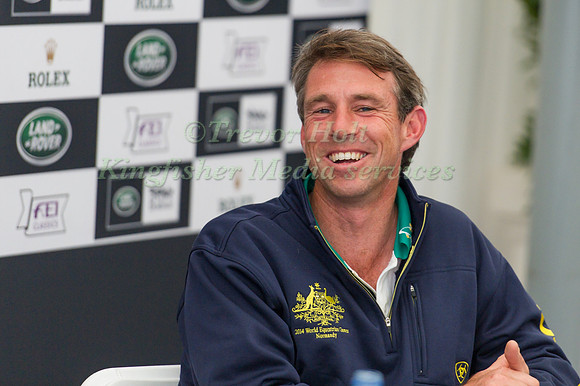Sam Griffiths at the Press Conference following the Cross Country Phase
