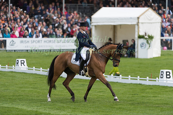 Michael Jung (GER) riding La Biosthetique Sam FBW in the Dressage phase  of  the 2017 Mitsubishi Motors  Badminton Horse Trials