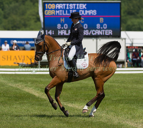 Millie Dumas (GBR) riding Artistiek