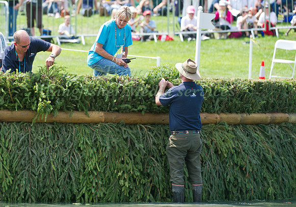 Sue Benson Inspects the Water Jump at the Olympic Test Event in Greenwich