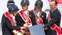 The British Team on the Podium with Chef D'Equipe Richard Waygood