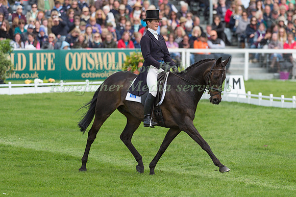Beanie Sturgis (GBR) riding Lebowski in the Dressage phase  of  the 2017 Mitsubishi Motors  Badminton Horse Trials