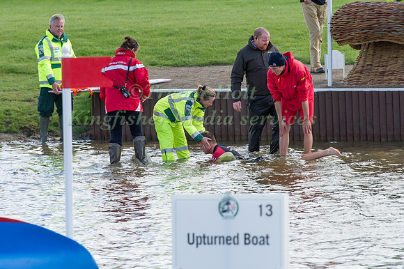 The Medical Team practice a recovery from the lake