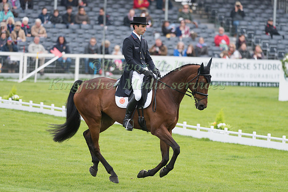 Astier Nicolas (FRA) riding Piaf de B'Neville in the Dressage phase  of  the 2017 Mitsubishi Motors  Badminton Horse Trials