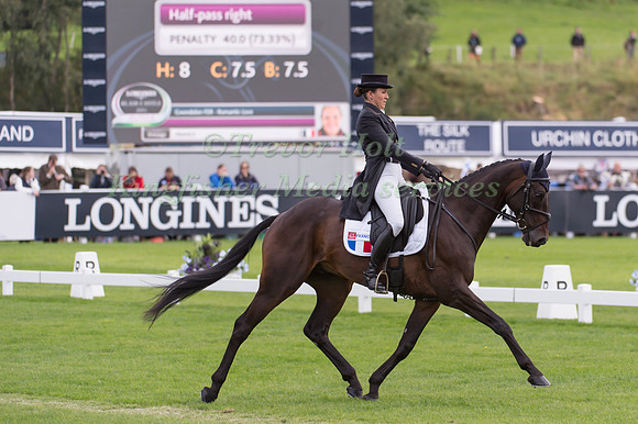 Gwendolen Fer of France riding Romantic Love