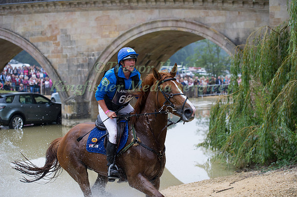 Karin Donckers (BEL) riding Lamicell Unique competing in the Cross Country Phase