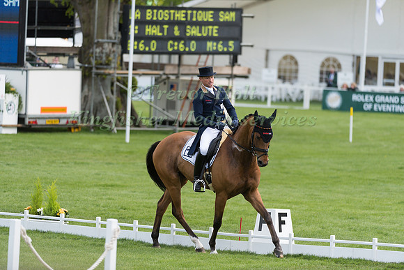 Michael Jung (GER) riding La Biosthetique Sam FBW in the Dressage phase  of  the 2017 Mitsubishi Motors  Badminton Horse Trials