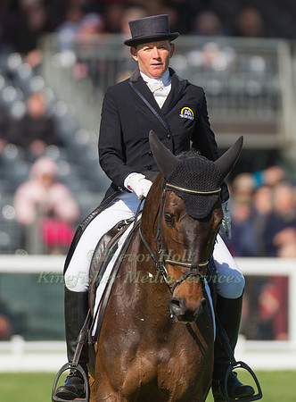 Karin Donckers (BEL) riding Fletcha van 't Verahof in the Dressage phase  of  the 2017 Mitsubishi Motors  Badminton Horse Trials