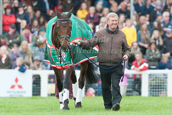 Trevor Dickens winning owner of Vanir Kamira at the prize giving ceremony of the 2019 Mitsubishi Motors Badminton Horse Trials