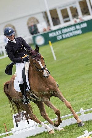 Clare Abbott (IRL) riding Euro Prince in the Dressage phase  of  the 2017 Mitsubishi Motors  Badminton Horse Trials