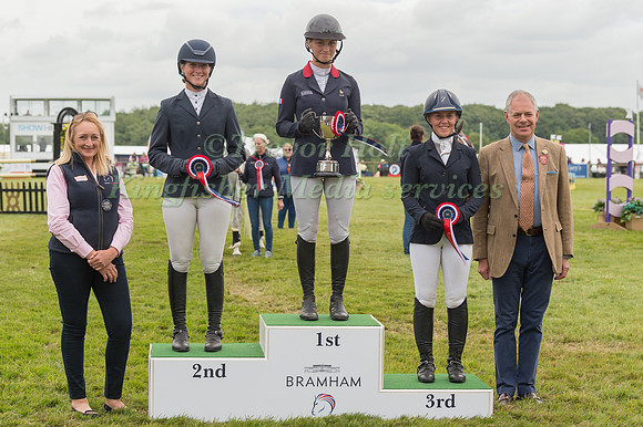 Podium at the prize giving for the   CCI -L U25 4* Competition a