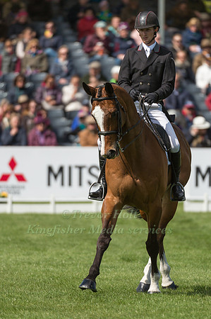Paul Sims (GBR) riding Glengarnock in the Dressage phase  of  the 2017 Mitsubishi Motors  Badminton Horse Trials