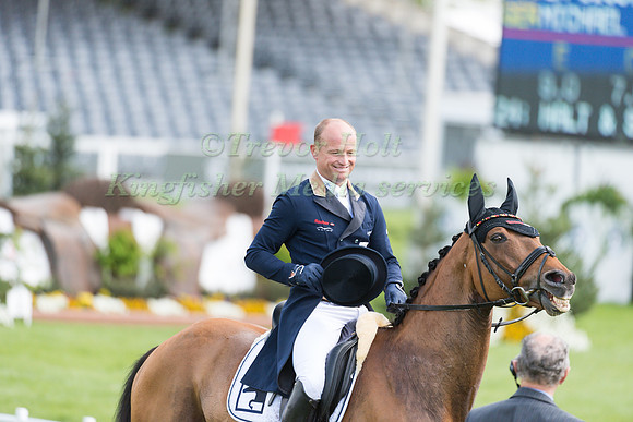 Michael Jung (GER) riding La Biosthetique Sam FBW in the Dressage phase  of  the 2017 Mitsubishi Motors  Badminton Horse Trials