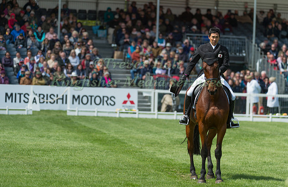Yoshiaki Oiwa (JAP) riding The Duke of Cavan in the Dressage phase  of  the 2017 Mitsubishi Motors  Badminton Horse Trials