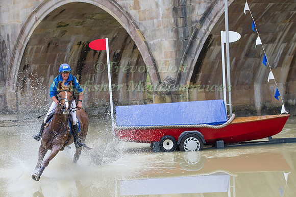Karin Donckers (BEL) riding Lamicell Unique competing in the Cross Country Phase